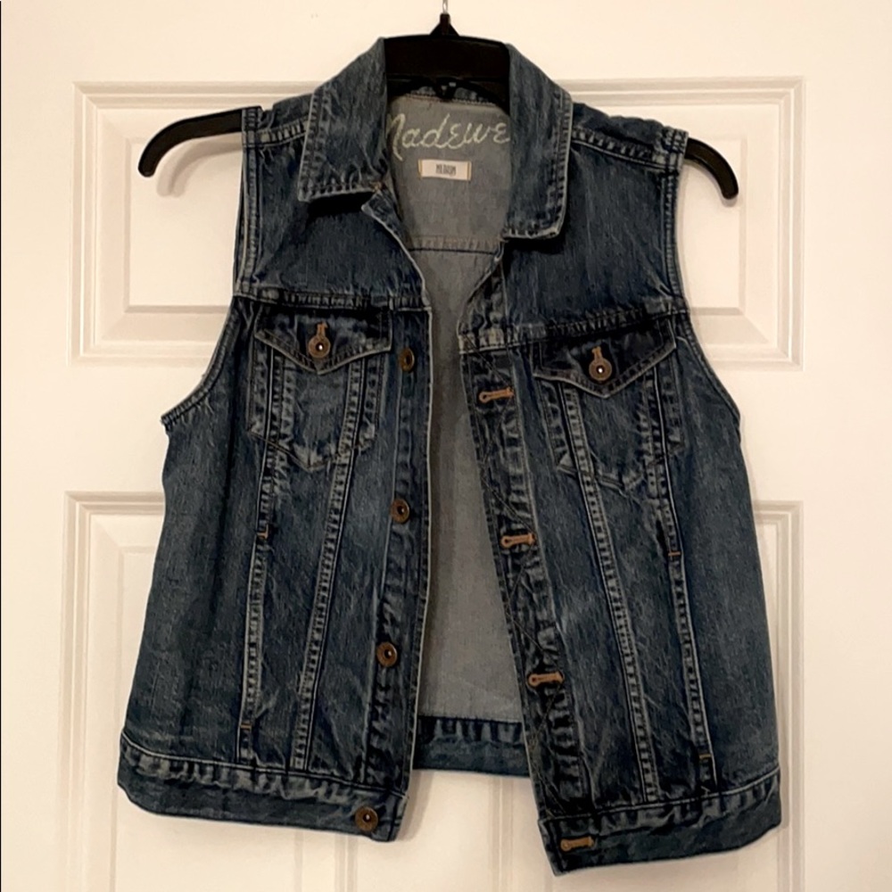 Madewell Denim Vest Women’s Size M – Shank Button Front